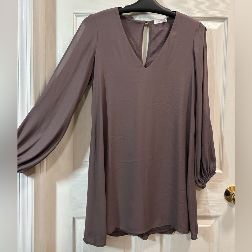 Lush- Dusty Brown Tunic Dress